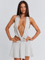 ESTHAE MINI DRESS GREY STRIPE Mini Dress 