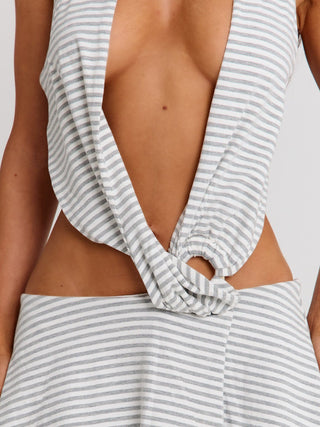 ESTHAE MINI DRESS GREY STRIPE Mini Dress 