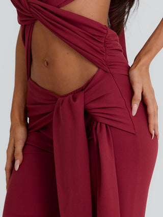 EUGENIA CAPRI JUMPSUIT BURGUNDY Jumpsuit 