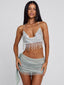 EVANE TOP SILVER Crop Top 