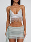 EVANE TOP SILVER Crop Top 