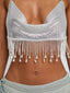 EVANE TOP SILVER Crop Top 