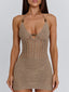 EVIANA MINI DRESS TAN Mini Dress 