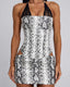 EVON MINI DRESS SILVER SNAKE Mini Dress 