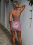 FERNANDA MINI DRESS METALLIC PINK Mini Dress 