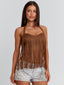 FRANCINE TOP BROWN Crop Top 