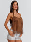 FRANCINE TOP BROWN Crop Top 