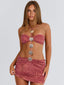 FRANKY MINI DRESS DUSTY PINK LEOPARD Mini Dress 
