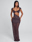 EULALIE MAXI DRESS BROWN POLKA DOT Maxi Dress 