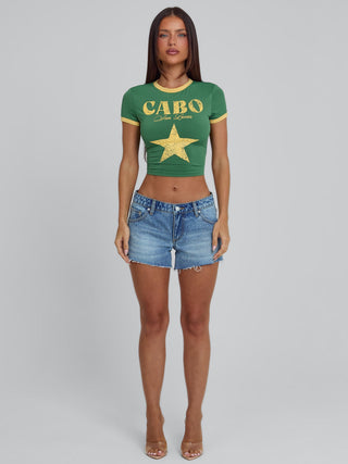 GALE TEE GREEN Crop Top 