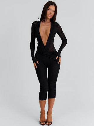 GIOVANA CAPRI JUMPSUIT BLACK Jumpsuit 