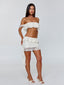GIULIANA MINI SKIRT IVORY Mini Skirt 