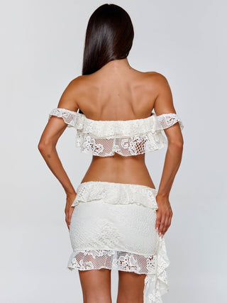 GIULIANA MINI SKIRT IVORY Mini Skirt 