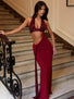 GIULSY MAXI DRESS BURGUNDY Maxi Dress 