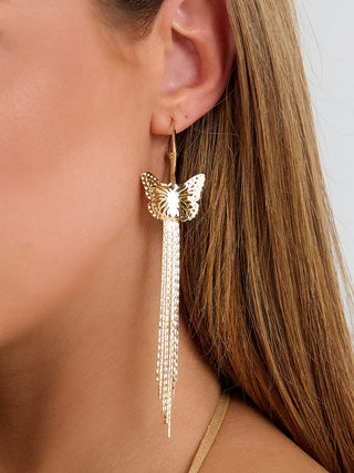 GOLD ANGEL BUTTERFLY EARRINGS GOLD Accessories 