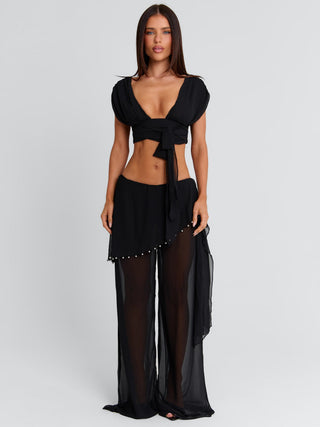 HAILLIE TOP BLACK Crop Top 
