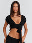 HAILLIE TOP BLACK Crop Top 