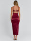 HOLLIE MIDI DRESS BURGUNDY Midi Dress 
