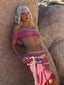 BETTY TOP RED GINGHAM Crop Top 