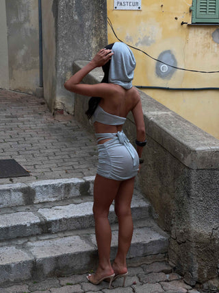 SLYVIA TOP SILVER Crop Top 