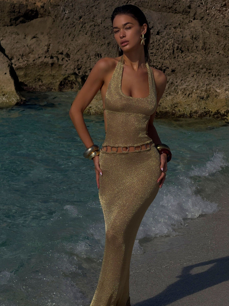 CARMEN MAXI DRESS GOLD Maxi Dress 