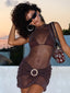 ZIANE MINI DRESS CHOCOLATE BROWN Mini Dress 