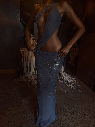 LEATRICE MAXI DRESS SLATE