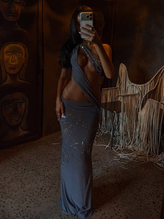 LEATRICE MAXI DRESS SLATE