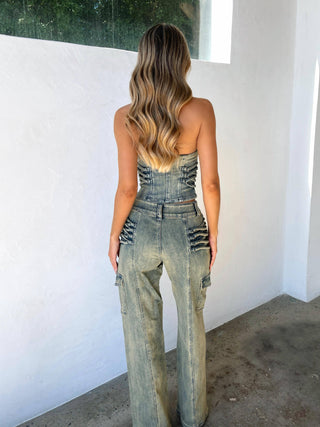 JOELLE CORSET TOP DENIM Corset 