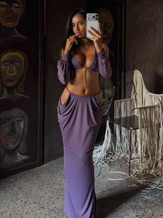 HADASA MAXI SKIRT PURPLE Maxi Skirt 
