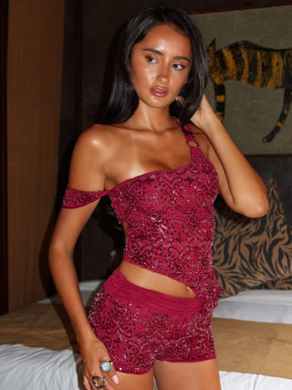 ROC TOP DEEP RED Crop Top 