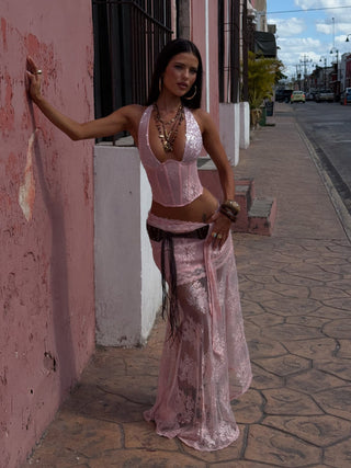 DEBBIE MAXI SKIRT PINK Maxi Skirt 