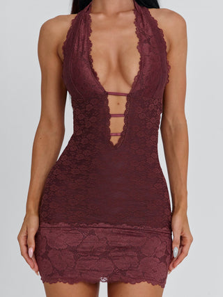 INDIA MINI DRESS DARK MAUVE Mini Dress 
