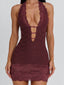INDIA MINI DRESS DARK MAUVE Mini Dress 