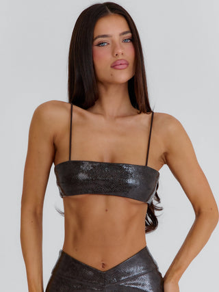 ISHANI CROP TOP CHOCOLATE BROWN Crop Top 