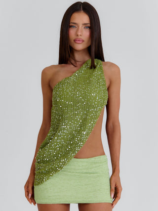 ITZEL MINI DRESS GREEN Mini Dress 
