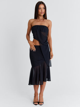 ITZELI MIDI SKIRT BLACK Midi Skirt 