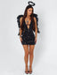 IVA MINI DRESS BLACK SEQUIN Mini Dress 