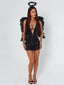 IVA MINI DRESS BLACK SEQUIN Mini Dress 
