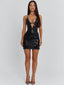 IVA MINI DRESS BLACK SEQUIN Mini Dress 