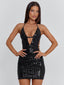 IVA MINI DRESS BLACK SEQUIN Mini Dress 