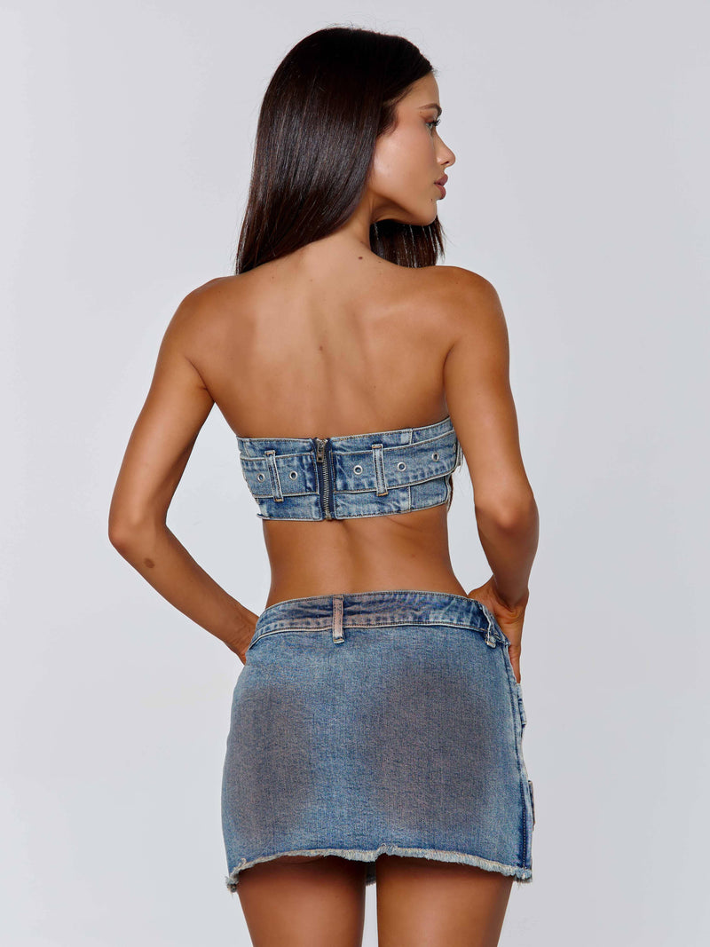 JACINTA TOP DENIM Crop Top 