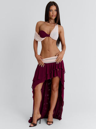JADAI MAXI SKIRT WINE Maxi Skirt 