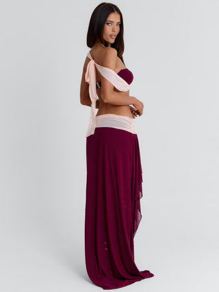 JADAI MAXI SKIRT WINE Maxi Skirt 