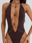 JAHLI TWO PIECE MINI DRESS BROWN Mini Dress 