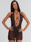 JAHLI TWO PIECE MINI DRESS BROWN Mini Dress 