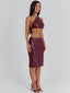 JAMEELA MIDI SKIRT BURGUNDY Midi Skirt 