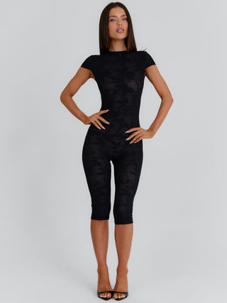 JAMIYA CAPRI JUMPSUIT BLACK Jumpsuit 