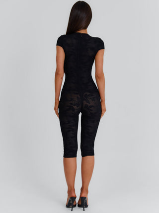 JAMIYA CAPRI JUMPSUIT BLACK Jumpsuit 