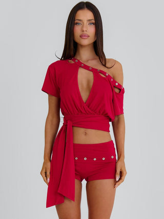JANIYA SHORTS RED Shorts 